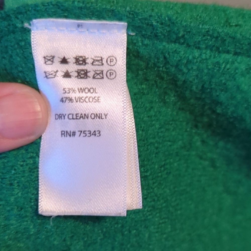 Vibrant Green Cardigan Tahari Size M - Picture 3 of 5